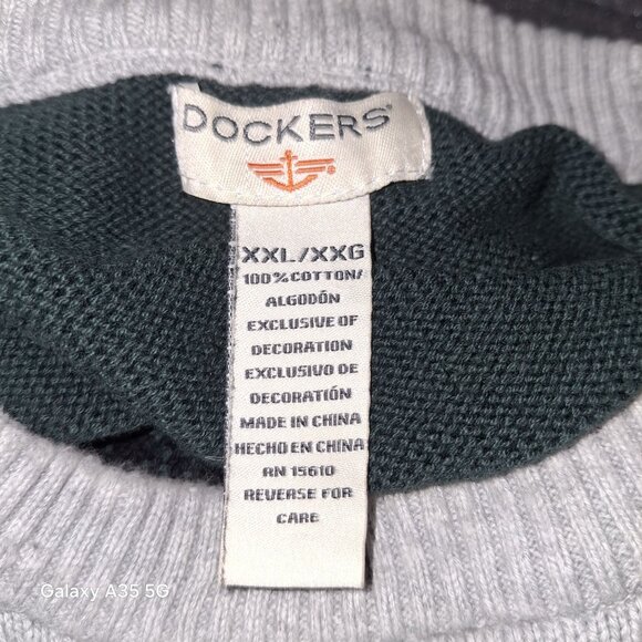 Dockers Mens XXL Sweater With Reindeer Design In 100% Cotton CozyCore  Cabincore - Picture 3 of 6